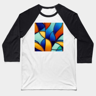 Stained glass colorful pattern, model 7 Baseball T-Shirt